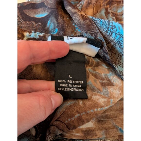 Studio 1940 Large Sheer Pleated Blouse - Picture 4 of 4